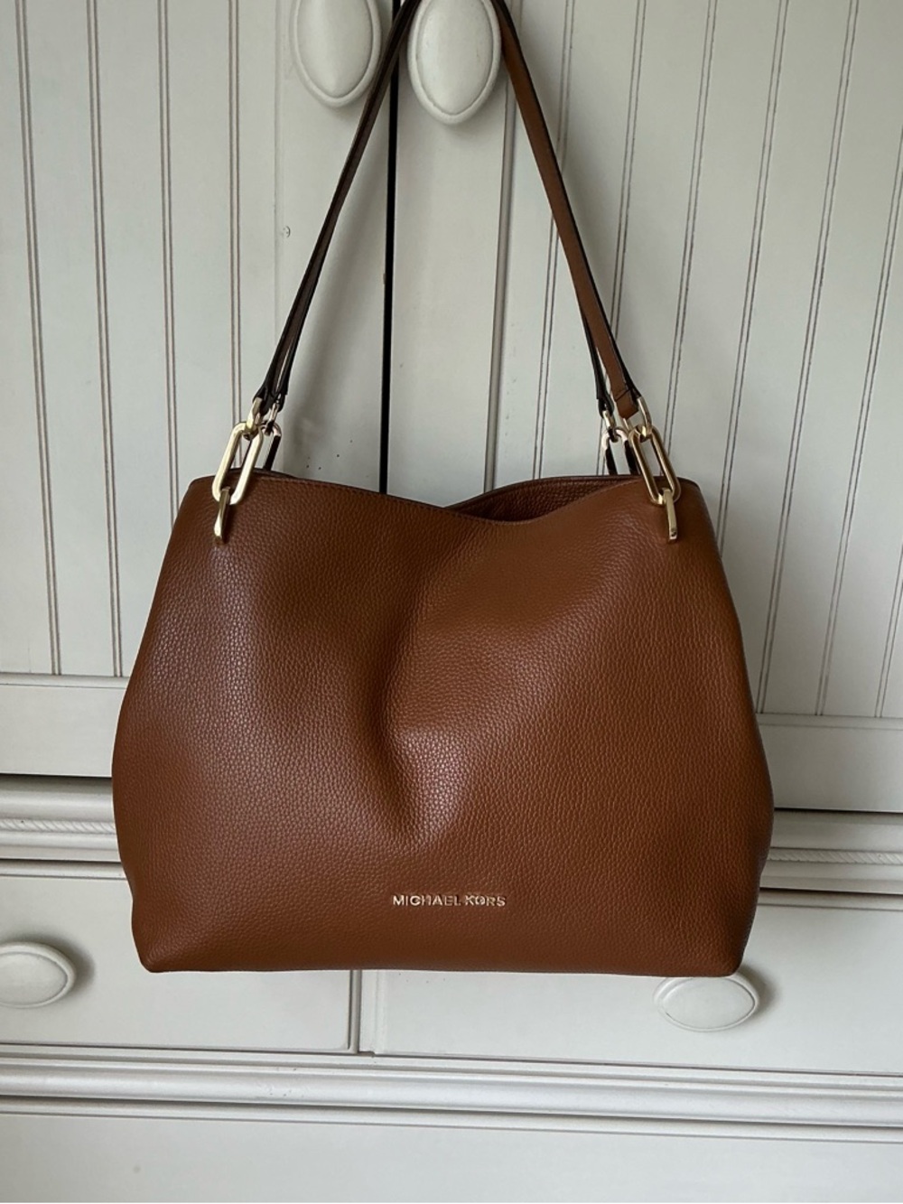 EUC Michael Kors Leather Tote Handbag